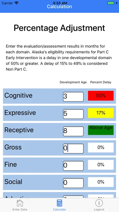 Percent Delay Calculator Screenshots