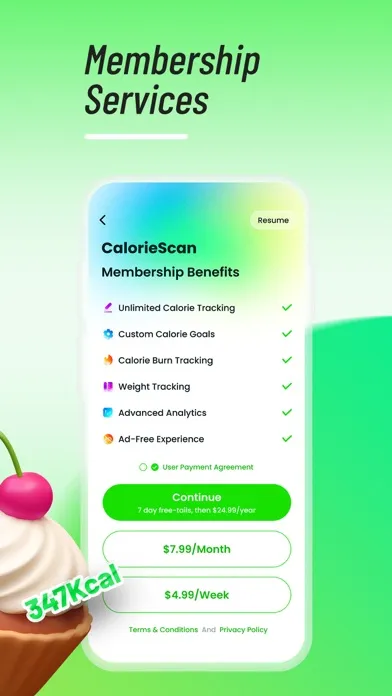 CalorieScan:AI Calorie Tracker Screenshots