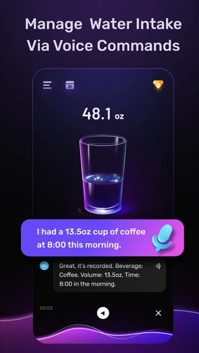 AI Water- Smart Water Tracker سکرین شاٹس