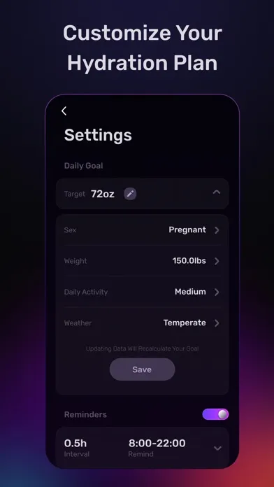 AI Water- Smart Water Tracker سکرین شاٹس
