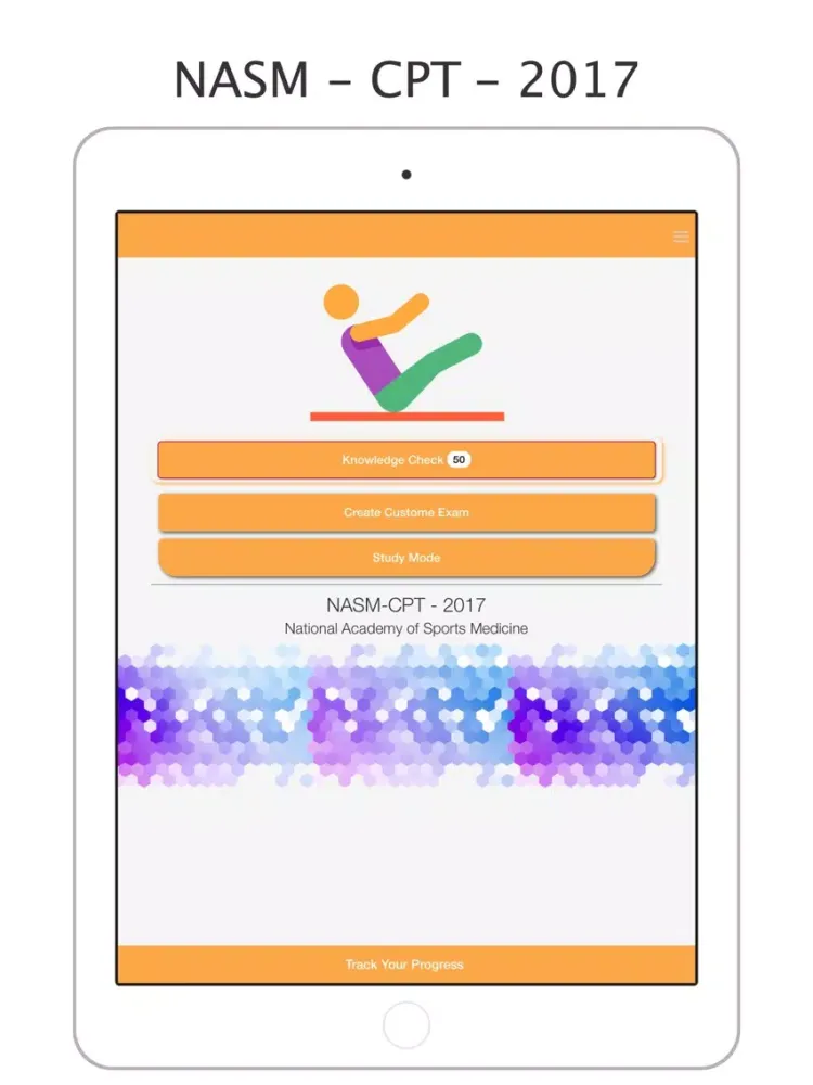 Ảnh chụp màn hình của NASM - CPT - 2017 Practice Exam iPad 