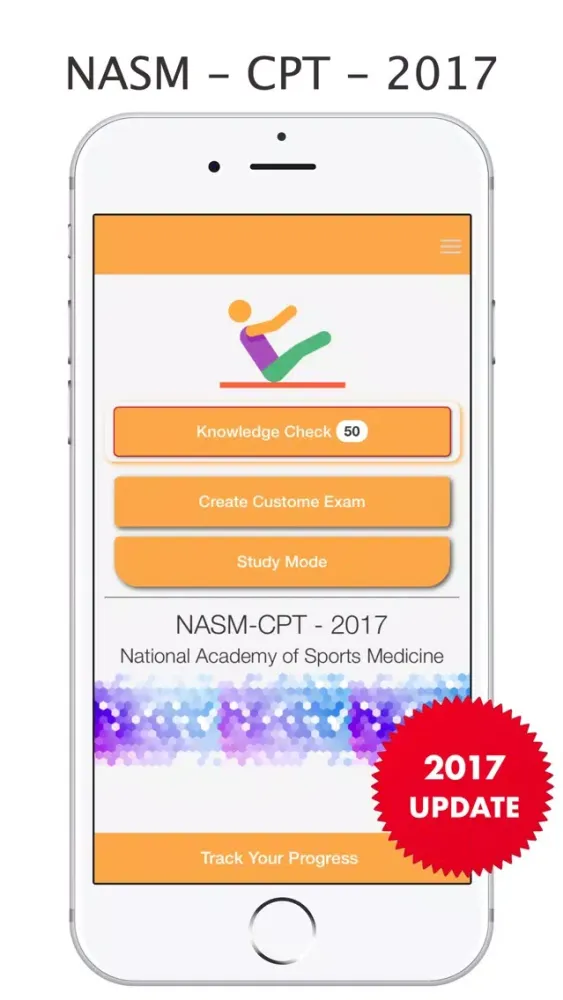 Ảnh chụp màn hình của NASM - CPT - 2017 Practice Exam