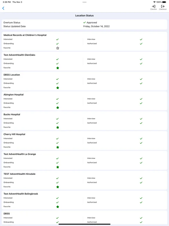 Overture Employer iPad  স্ক্রিনশট