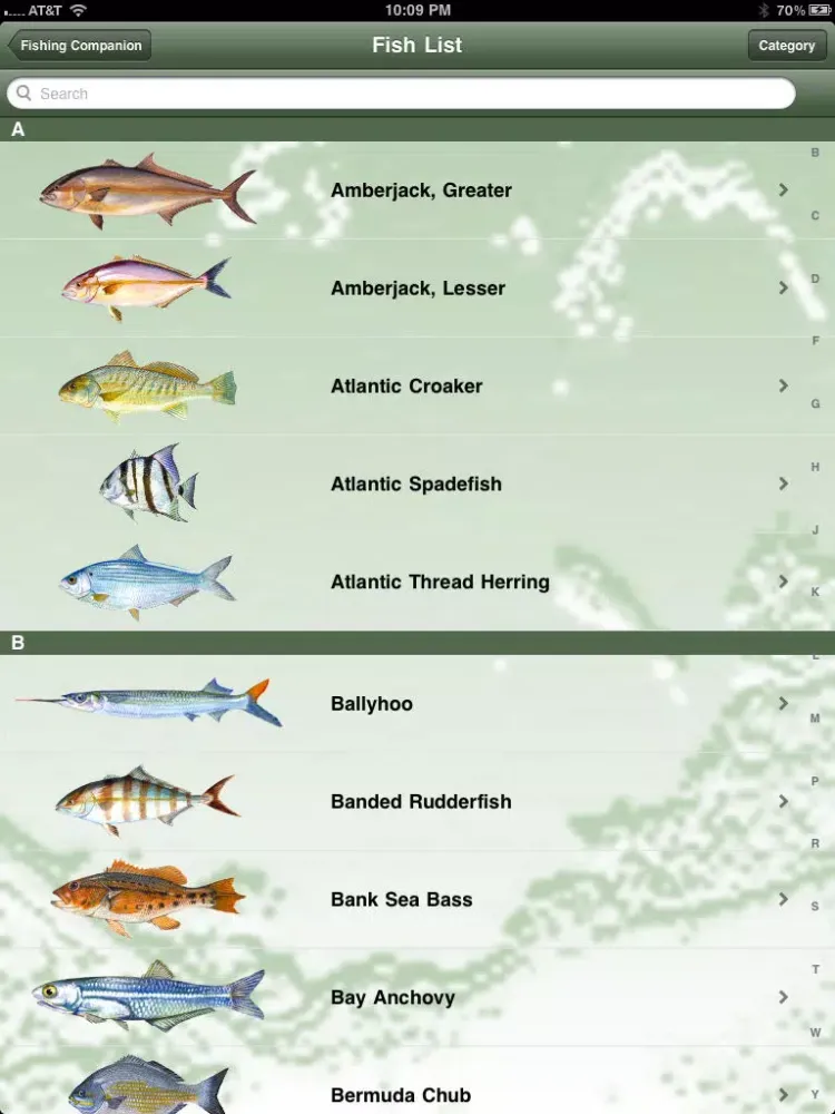 Gulf Saltwater Fishing Companion iPad 應用截圖