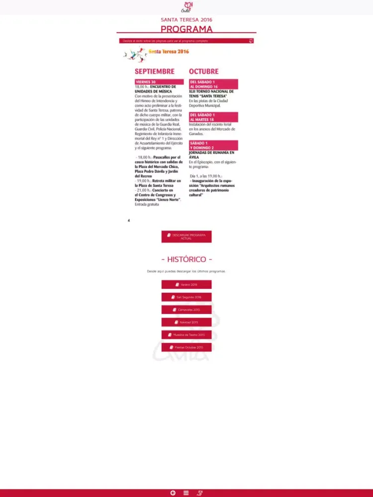 Agenda Cultural Ayto. Ávila iPad  Screenshots