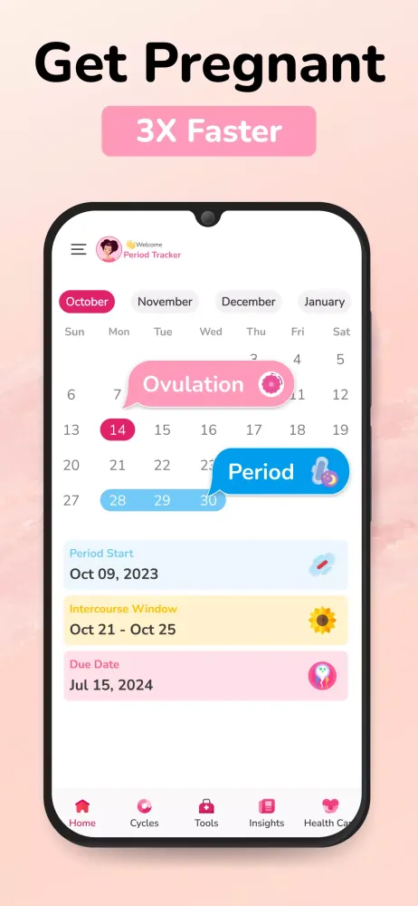 Captures d'écran de Ovulation Tracker Get Pregnant
