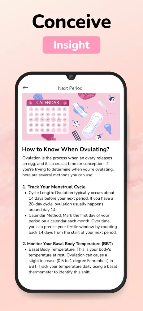 Captures d'écran de Ovulation Tracker Get Pregnant