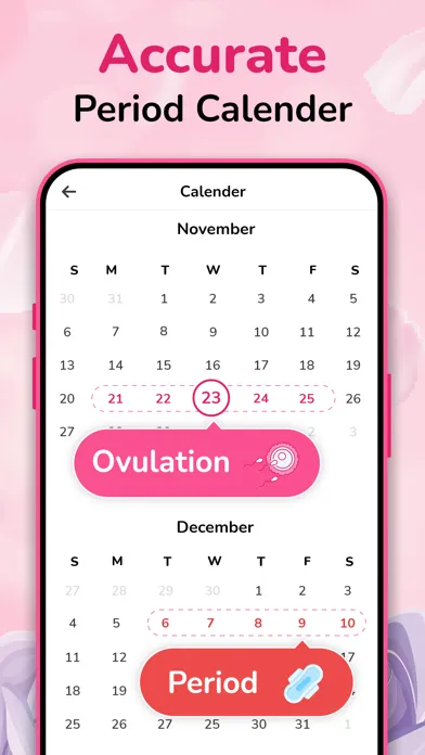 تصاویر Period & Ovulation Calculator