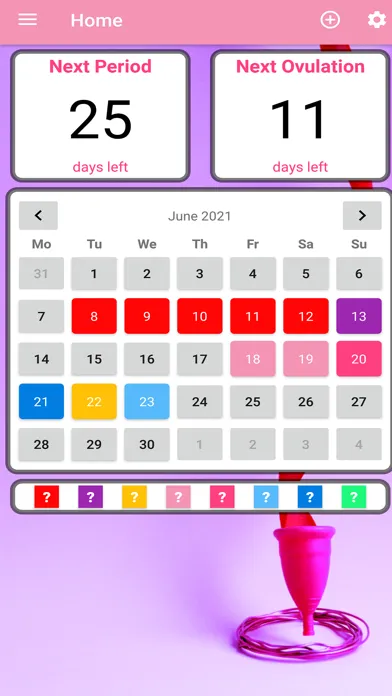 Myself - Period Tracker سکرین شاٹس