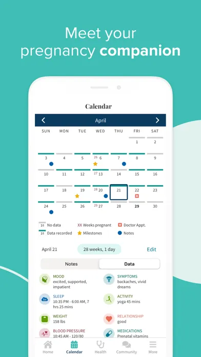 Screenshot di Ovia Pregnancy & Baby Tracker