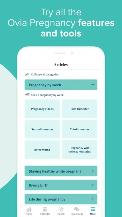 Screenshot di Ovia Pregnancy & Baby Tracker