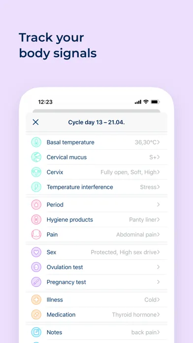 Ovy Cycle & Fertility Tracker‬ 스크린샷