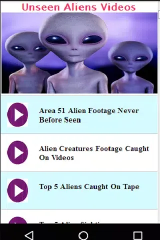 Capturas de pantalla de Unseen Aliens Videos