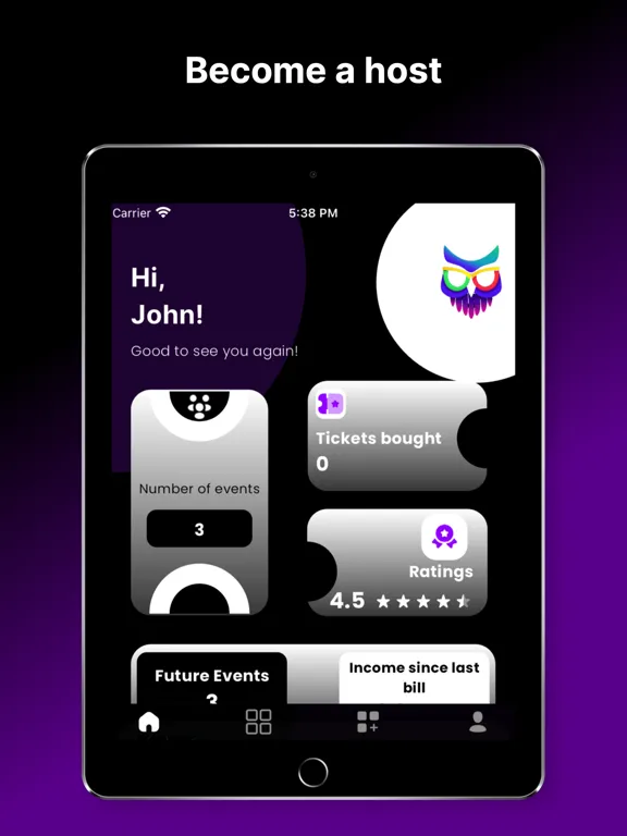 NightOwl Events iPad  Ekran Görüntüleri
