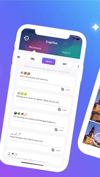 Capturas de tela do Likes More Simple Create Posts