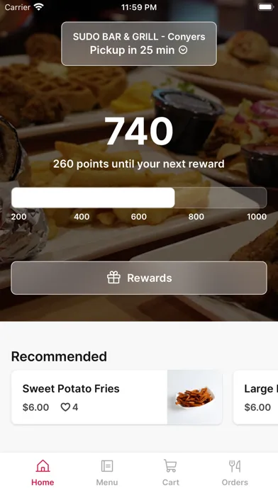 Sudo Bar & Grill App スクリーンショット