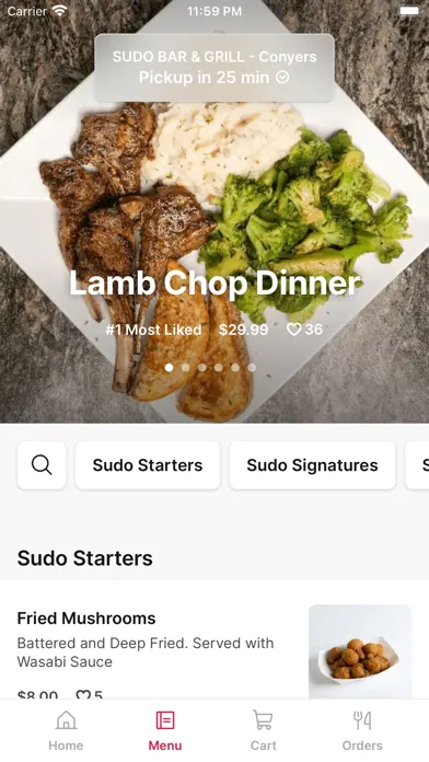 Sudo Bar & Grill App スクリーンショット