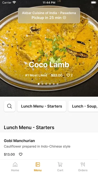 Tangkapan layar Akbar Cuisine of India