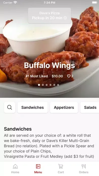 Capturas de pantalla de Dave's Pizza