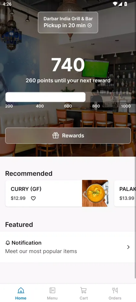 Darbar India Grill & Bar App 스크린샷