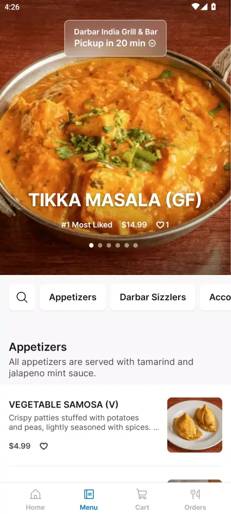 Darbar India Grill & Bar App 스크린샷