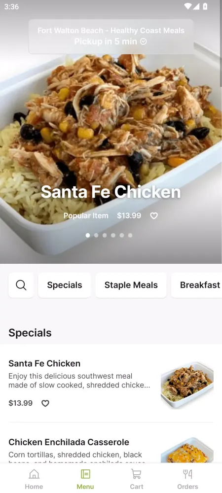 Ảnh chụp màn hình của Healthy Coast Meals