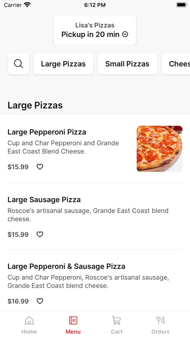 Captures d'écran de Lisa's Pizzas