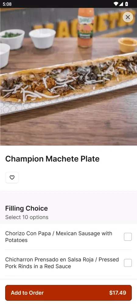 Tangkapan layar Machetes Big Quesadillas