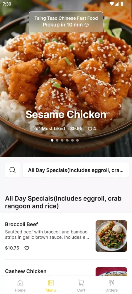 Tsing Tsao Chinese Fast Food应用截图