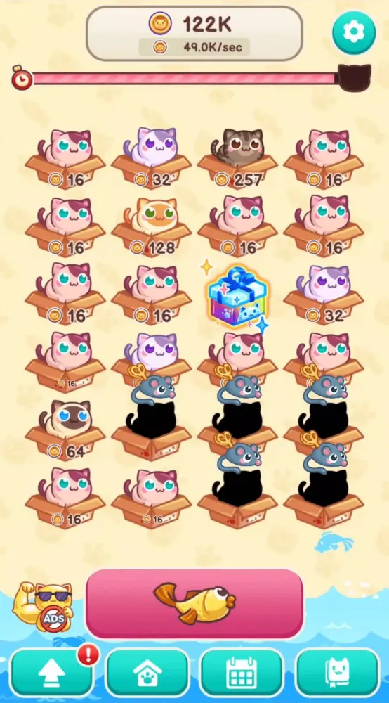 Capturas de tela do Cat Box Merge