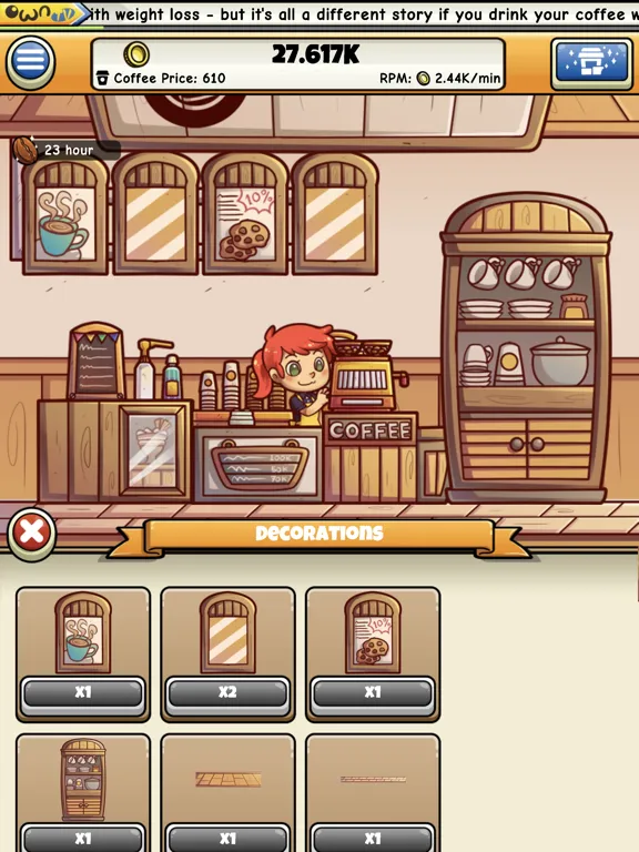 Own Coffee Shop: Idle Game iPad 应用截图