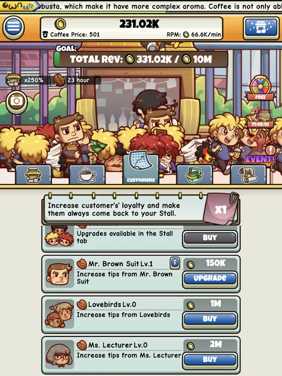 Own Coffee Shop: Idle Game iPad 应用截图