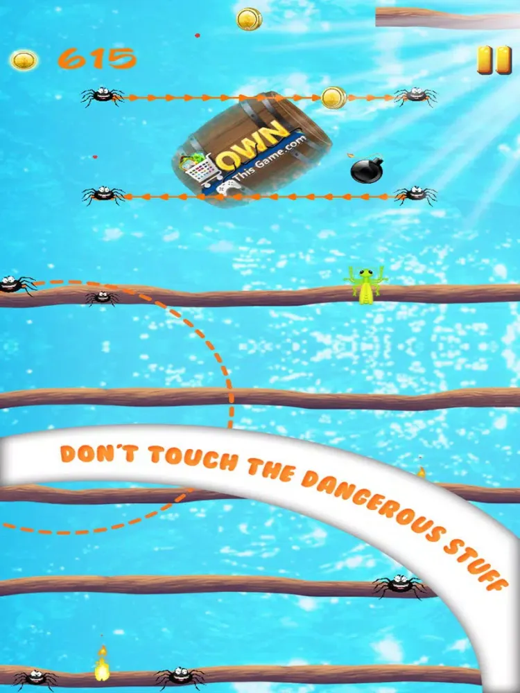 Hop Up jump up and get goddies but avoid baddies iPad 应用截图