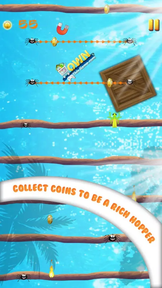 Hop Up jump up and get goddies but avoid baddies应用截图