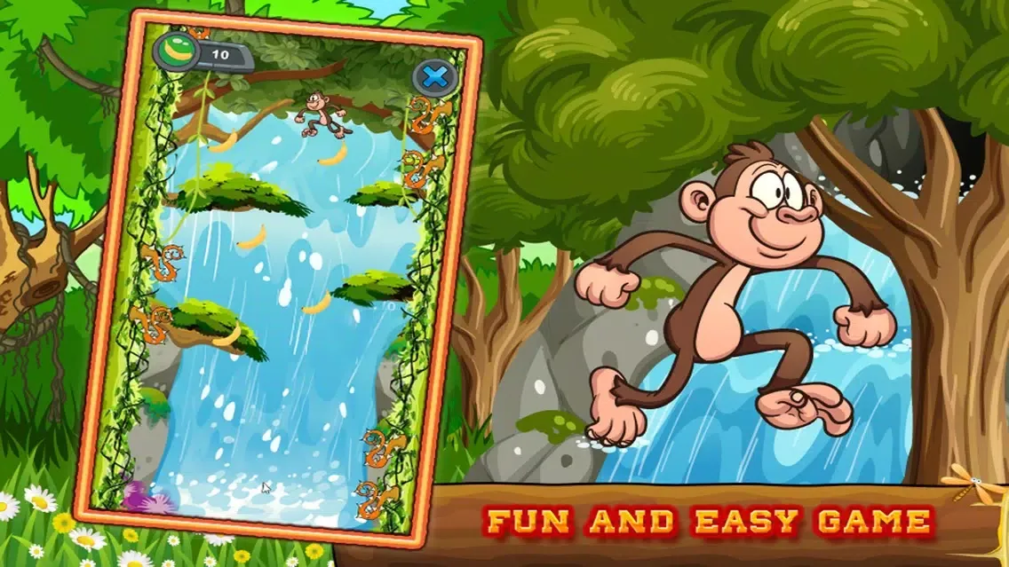 Screenshot di Monkey Splash - Help climb and collect the bananas