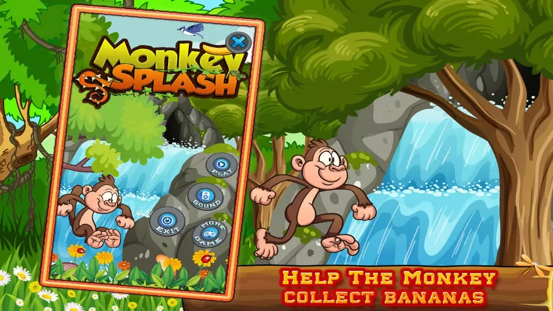 Screenshot di Monkey Splash - Help climb and collect the bananas