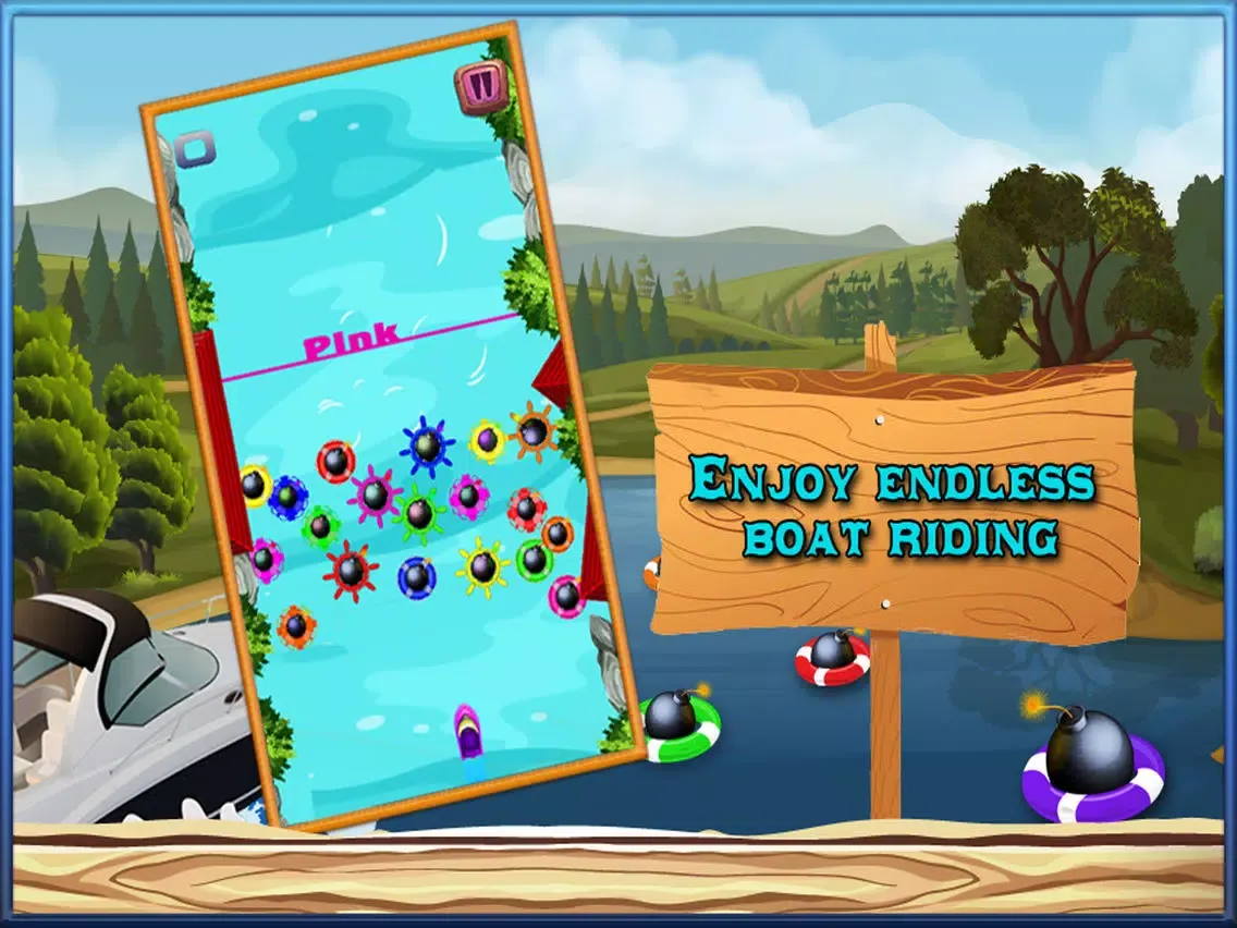 River Rush ride your boat out of danger & escape iPad  Screenshots