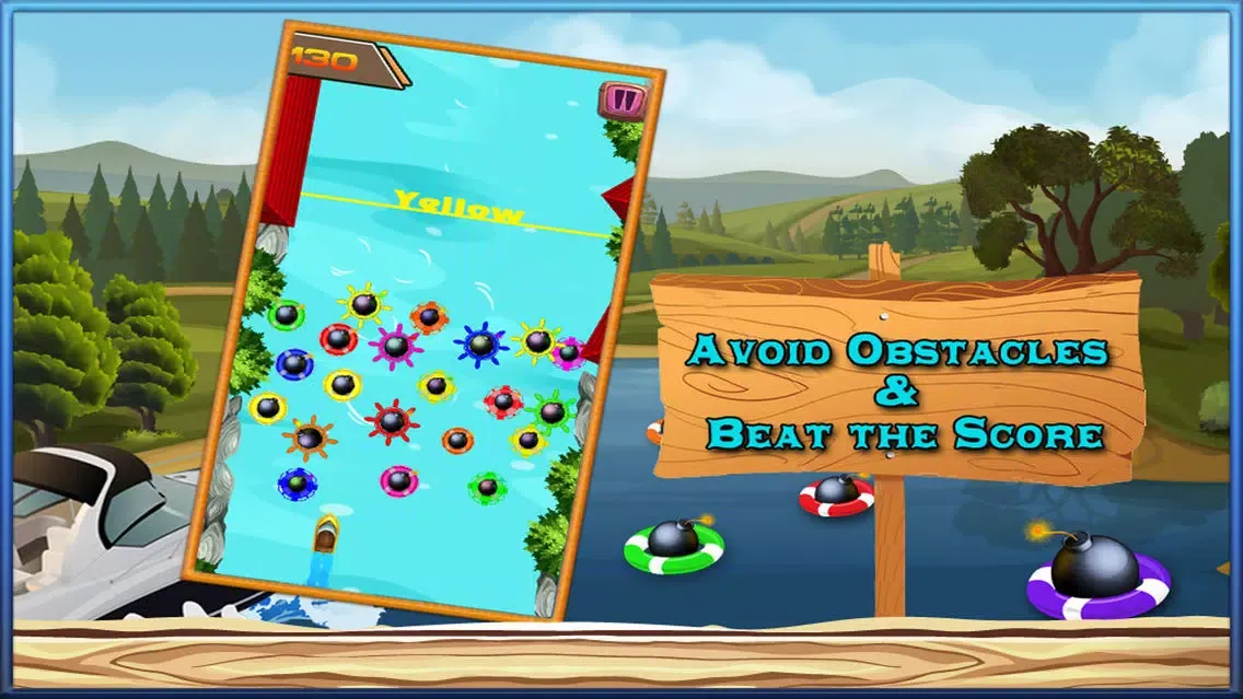River Rush ride your boat out of danger & escape Screenshots