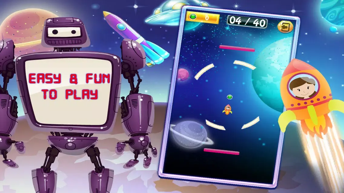 Capturas de tela do Space Hurdles Avoid the dangerous lines in space
