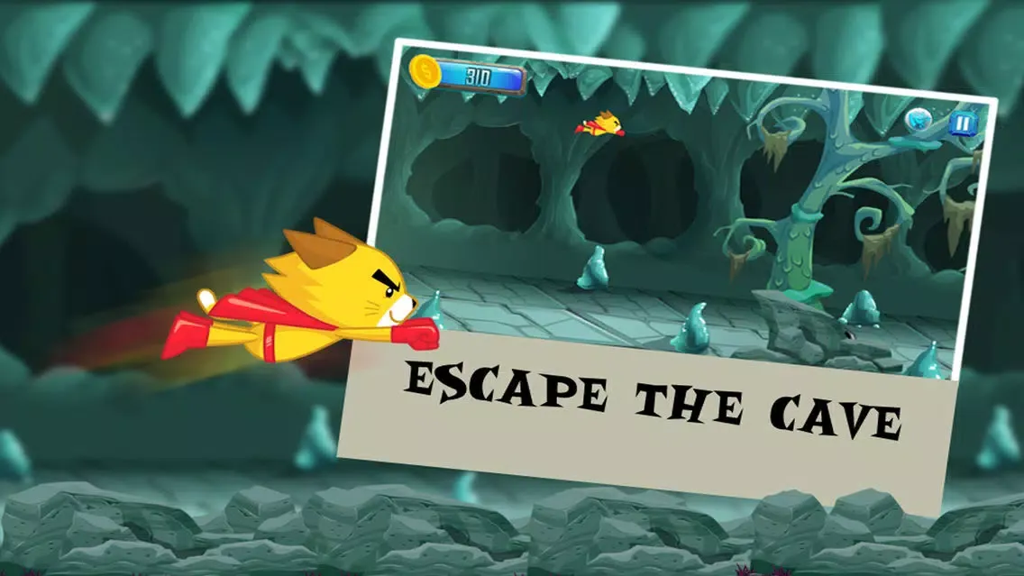 Super Cat Escape the Creepy Cave & Avoid Obstacles Screenshots
