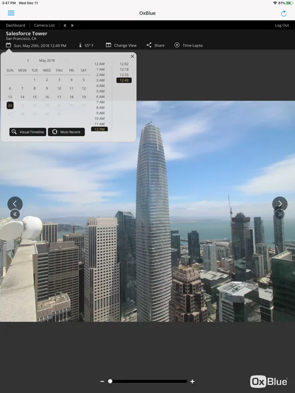 OxBlue Camera Viewer iPad 应用截图