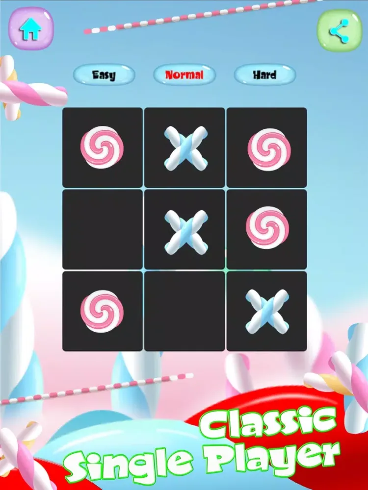 Tic Tac Toe ! Candy 2 Player iPad  Screenshots