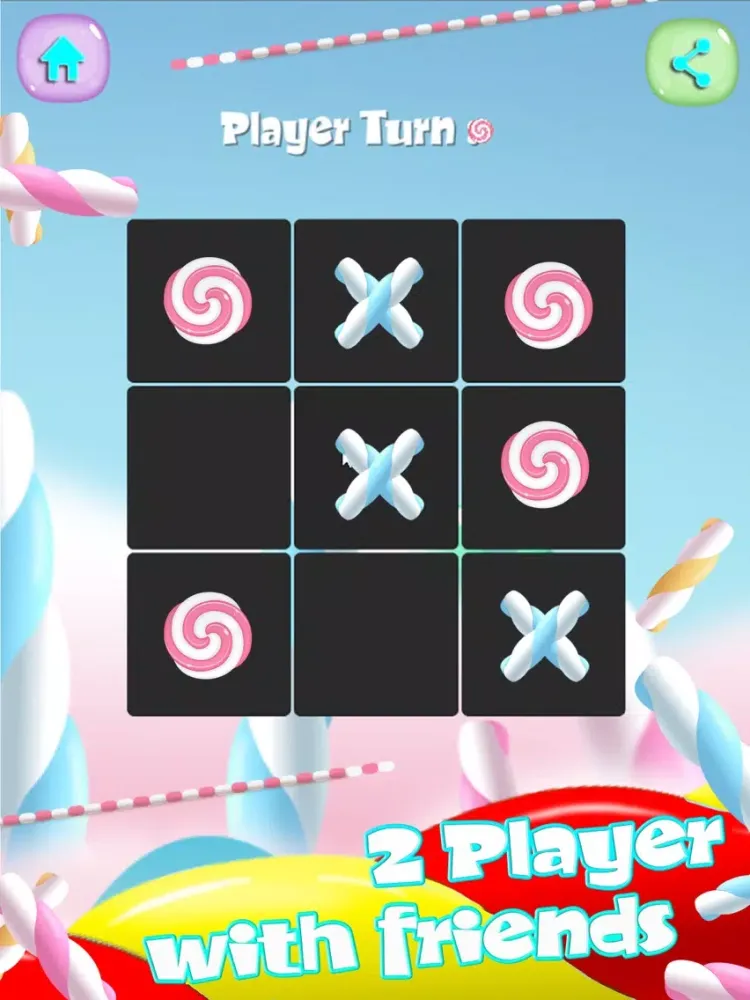 Tic Tac Toe ! Candy 2 Player iPad  Screenshots