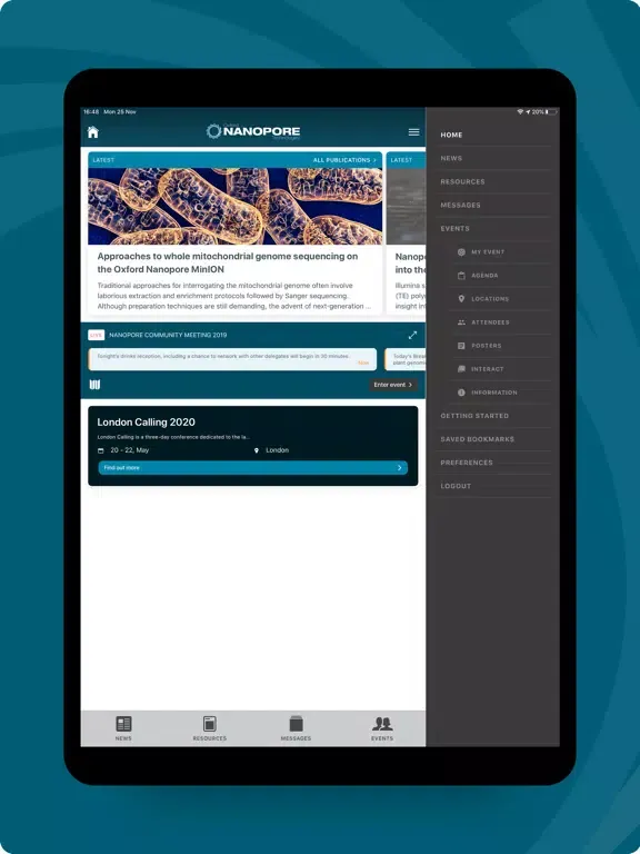 Скриншоты Oxford Nanopore iPad 