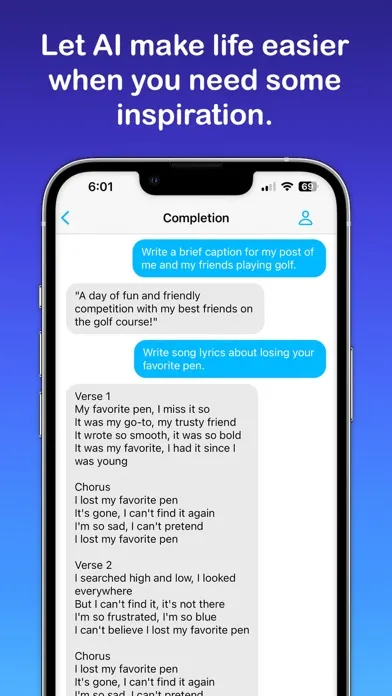 Tangkapan skrin LUCIE Chat - Chat with AI