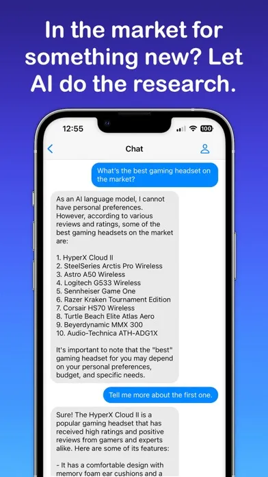 Tangkapan skrin LUCIE Chat - Chat with AI