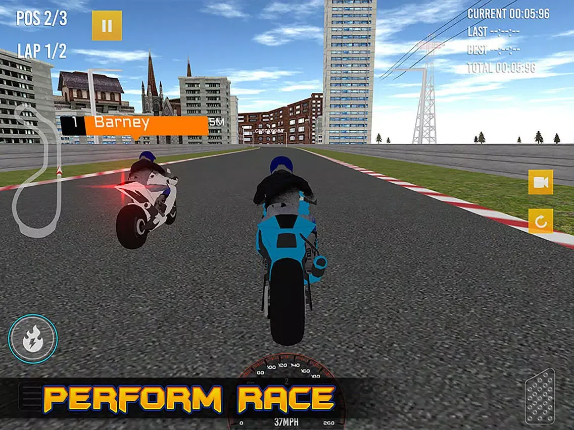 Tangkapan layar Electrifying Moto Racing Pro iPad 