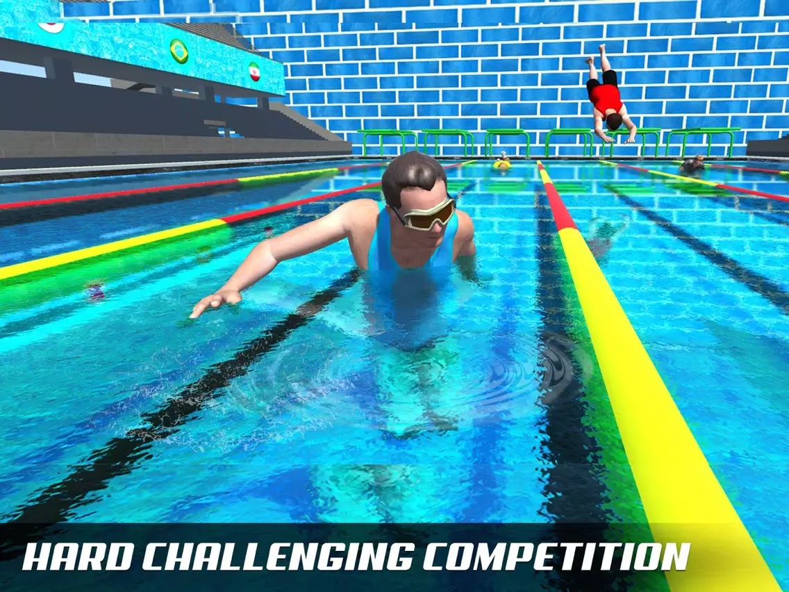 Water Swimming Diving Race iPad  स्क्रीनशॉट
