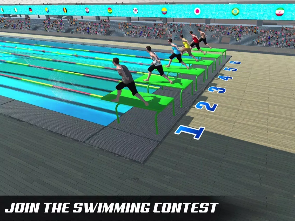 Water Swimming Diving Race iPad  स्क्रीनशॉट