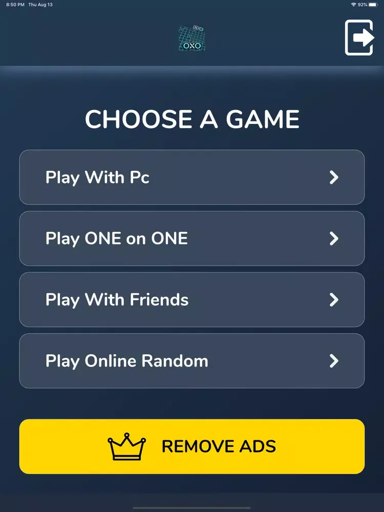 OXO - Tic Tac Toe Reinvented iPad 应用截图